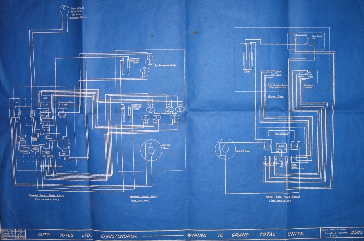 Blueprint of wiring to Grand Total Units