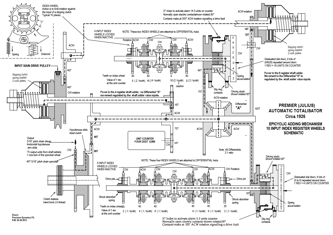 Image of Bob Moran's shaft adder schematic diagram