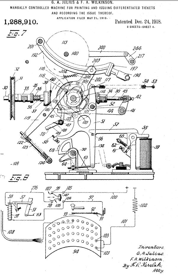 a US patent US1288910 (A) sheet 4