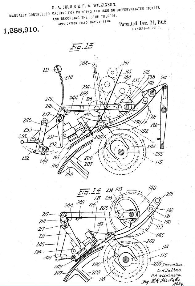 a US patent US1288910 (A) sheet 7