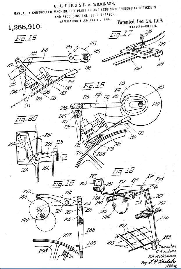 a US patent US1288910 (A) sheet 8