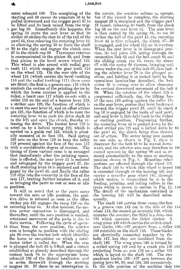 a US patent US1288910 (A) description page 4