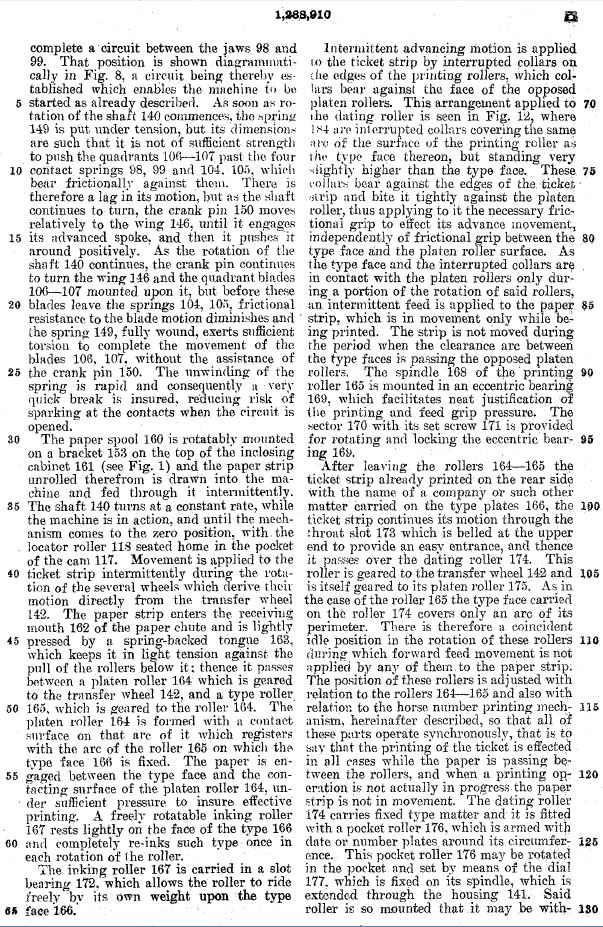 a US patent US1288910 (A) description page 5