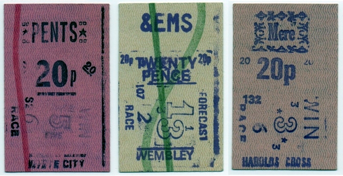Image of Chris Robertson's UK Tote Tickets